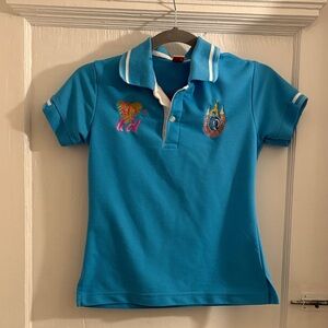 Bangkok School Uniform Blue Embroidered Polo Shirt